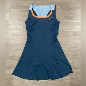 Nike Asymmetrical Dress in Navy and Orange